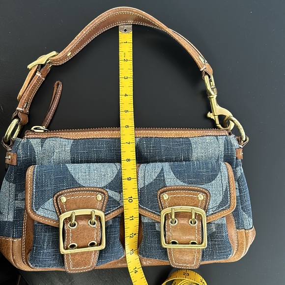 Vintage Coach Denim and Leather Bagette - Picture 11 of 15